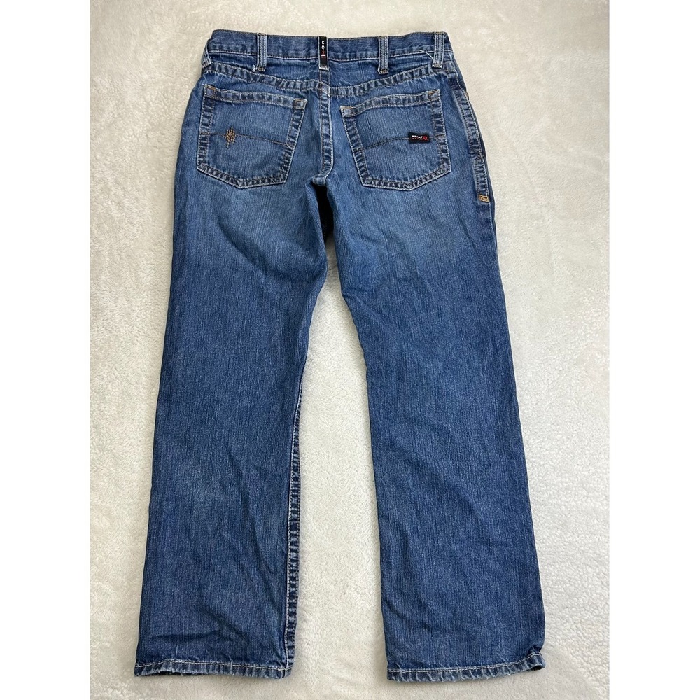 Ariat FR M4 Bootcut Jeans Mens 32x32 Blue Denim Relaxed Fit Western Workwear - Picture 2 of 16